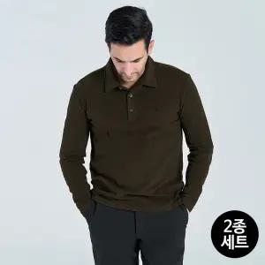 마운틴벨리 [2종세트] 양면 약기모 립멜란지 스판 카라 티셔츠 MVT4451