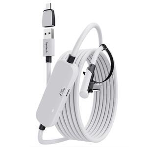 신테크 VR 링크케이블 고속충전형 2in1 메타 오큘러스 퀘스트 2 3 악세사리