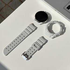 TXLX 갤럭시워치 일체형 스트랩 워치 7 6 5 4 호환 풀커버 세트 20 40 44 mm