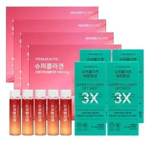 아모레퍼시픽 바이탈뷰티 슈퍼콜라겐 앰플 30개입X4개 + 슈퍼콜라겐 리프트샷 5포입X4개
