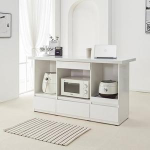 [아이앤] 스테른 아일랜드 식탁 4서랍 대리석 홈바 1400