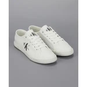 [롯데백화점]캘빈클라인 공용 모나코 CK 스니커즈 단화 신발 화이트 YW00482 (YW00482-YBR)