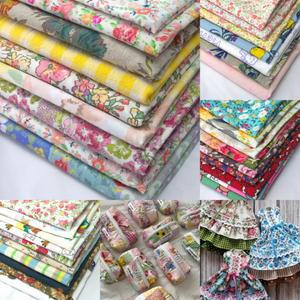 원단모음 반마 자투리원단 플라워체크나염 랜덤 패키지