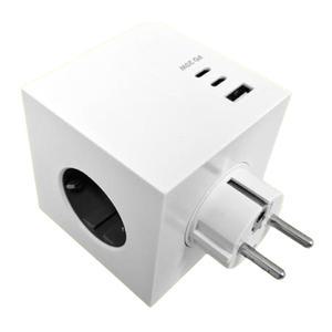 올탭 3구 멀티탭 1USB+2 C타입 고용량 큐브형 PD 20W 여행 출장 카페