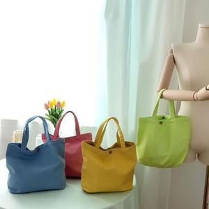 레인보우 미니 토트백 에코 천가방 보조 도시락 책 작