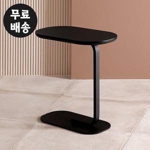 [벤티스가구]아덴 사이드 테이블 소형 입식 우드 철제 틈새 소형 미니 탁자 소파 침대옆(블랙)
