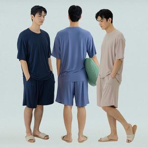 MHS511 남성 모달 감성 실내복 잠옷 반팔 파자마 반바지 세트