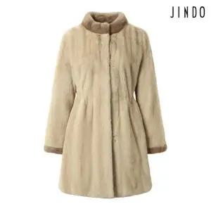 [롯데백화점]진도모피 컬러콤비 밍크 휘메일 하프코트(JFHR01)