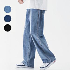 남성 와이드 데님팬츠 세미 와이드 청바지 통바지 진청 중청 블랙