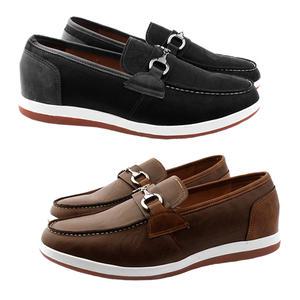 [마리오탈라리코]남성로퍼 드라이빙슈즈 3cm굽 플랫 장식패치 페니로퍼