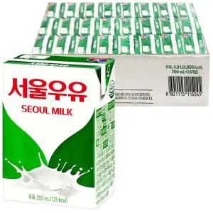 서울우유 멸균우유 200ml x 24개 / 음료수