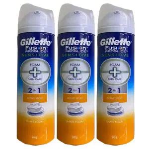 질레트 퓨전 프로글라이드 센서티브 액티브 스포츠 폼 245g x 3개 /