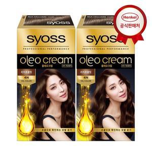 갤러리아 사이오스 올레오크림 새치염색약 4-N 리치초콜릿 x 2개