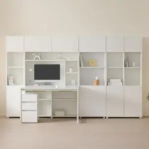 동서가구 모노 책상 세트 1200/1400 컴퓨터책상 독서실 고등학생 1인용 서랍장 서재 데스크 책장