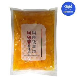 원효 냉장 서양풍 치자단무지 1kg 막대 사각 꼬마김밥 깍두기 - 물팩 아이스박스 무료