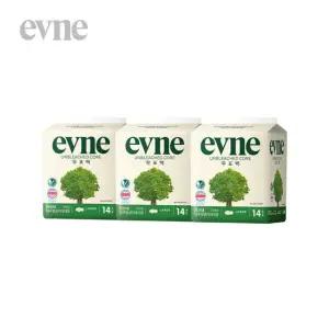 [NEW런칭]이브네 내추럴 무표백 생리대 대형 14매x3팩(증정-청결티슈15P)