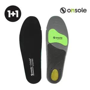 [1+1] 온솔 프리미엄 오솔라이트 인솔 슈퍼 발아치형 군대 기능성 평발 신발 깔창 블랙