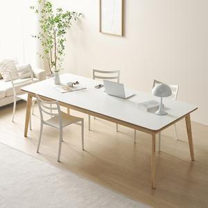 밀크 서재 원목 컴퓨터 책상 화이트 2000