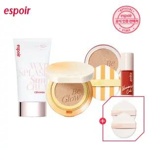 에스쁘아 비글로우 쿠션 뷰티박스 (본품+리필+선크림 60ml+퍼프 2매)