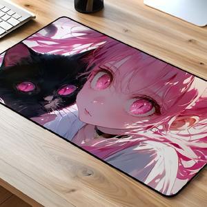 고품질 800x400 방수 애니 고양이 캐릭터 마우스패드 장패드 마우스장패드 판촉물 기업 회사 (WFHTXSR)