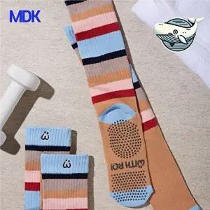 편안한 요가 필라테스 양말 다채로운 스트라이프-WFGZLI1