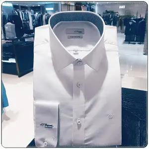 [대구백화점] [듀퐁셔츠]면혼방 화이트 슬림핏 셔츠(SE4FM22LS922SWH)