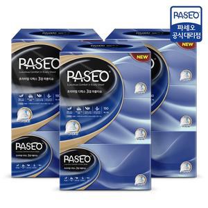 파세오 프리미엄 디럭스 부드러운 3겹 천연펄프 미용티슈 150매 3개입 3팩 (총9개)
