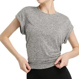 여성 운동복 요가 필라테스 헬스 반팔티 상의 티셔츠-WF38CD0