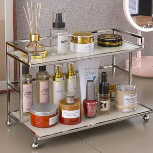 2단 모듈 화장품 정리대/ 메이크업 트레이 소품 선반 화장대 정리함 수납함