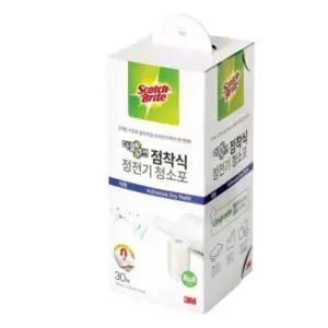 3M 스카치브라이트 점착식 청소포 대형 120매(40매x3개) 정전기 다용도 먼지청소 흡착