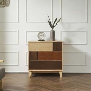 아도라퍼니처 유니크 3단 원목 수납장 서랍장 800