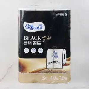 미래생활 잘풀리는집 블랙골드 3겹화장지 40m*30롤