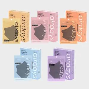 에어데이즈 보건용 마스크 KF94 블랙 x 30매입/비말/중형/황사/대형/슬림핏/미세/먼지/키즈/일회용