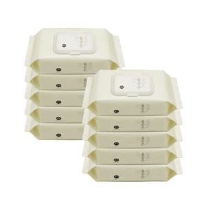 올곧은 물티슈 캡형 엠보싱 70매 10팩 보습순면