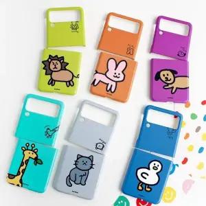 엠픽 동물친구들 Z플립 케이스 무광 플립7