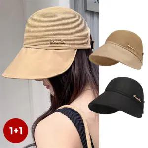 [1+1] 코지 썬캡 여성용 여름 밀짚 햇빛차단 모자