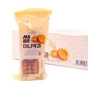 동화) 쌀로만든 미니약과(소) 70g(1타 10개입)/옛날과자/전통/간식/사무실/어르신/아이들/등산/운동/탕비실