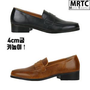 [마리오탈라리코]남성로퍼 4cm굽 키높이 기본구두 클래식 페니로퍼
