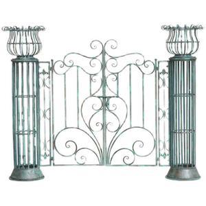 엔틱대문 철제 전원주택 야외캔들홀더 휀스 난간 복고풍 고리 안뜰 가든 경계 소품 정원
