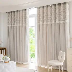 지나송 로엔 웨딩스타일 이중암막커튼 슈퍼특대형(620×230cm)