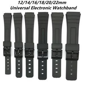 실리콘 전자 시계 스트랩, CASIO W800H, SGW400, F91W, F84, F105, 108, A158168, AE1200, 1300 용, 12, 14