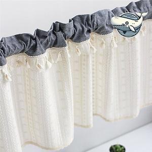 고품질 모던 감성의 장식 커튼 주방 다용도 포인트 다용도실가리개 레이스바란스 발란스커텐 (WFH6ULU)