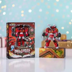 미니특공대 버닝케라 변신로봇 화염의 전사 캐릭터 렉스카이저 오른팔 합체 로보트 역할놀이