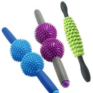 더블볼 고슴도치 마사지 스트레칭 롤러 요가 가시볼 스틱