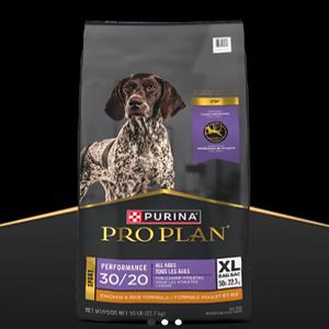 [퓨리나] 프로플랜 퍼포먼스 30/20 치킨 22.7kg - 대형견 고단백 사료 추천