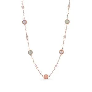 18k 아트랑 네츄럴 스톤 프릴 목걸이(랩 다이아몬드)