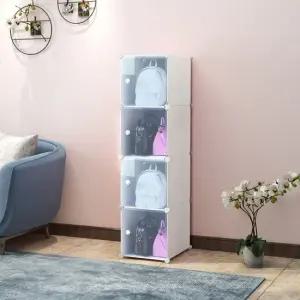 조립식 수납장 핸드백 보관함 가방 정리함 1열4칸 가방보관함 가방정리함 소품수납함