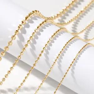 골드팡 14k 센티아 컷팅 볼 체인 목걸이 5종 택1