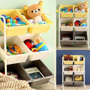 트롤리 바스켓 정리함 6P/수납장 바구니 수납선반 장난감정리함 바스켓 이동식선반