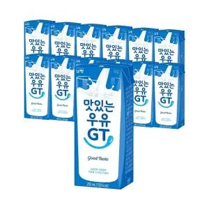남양 맛있는우유GT 흰우유 200ml 12팩 / 멸균우유